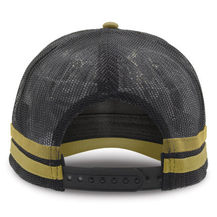 RCA Striped Trucker Cap - SAND/BLACK
