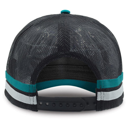 RCA Striped Trucker Cap - Tea/Black/White