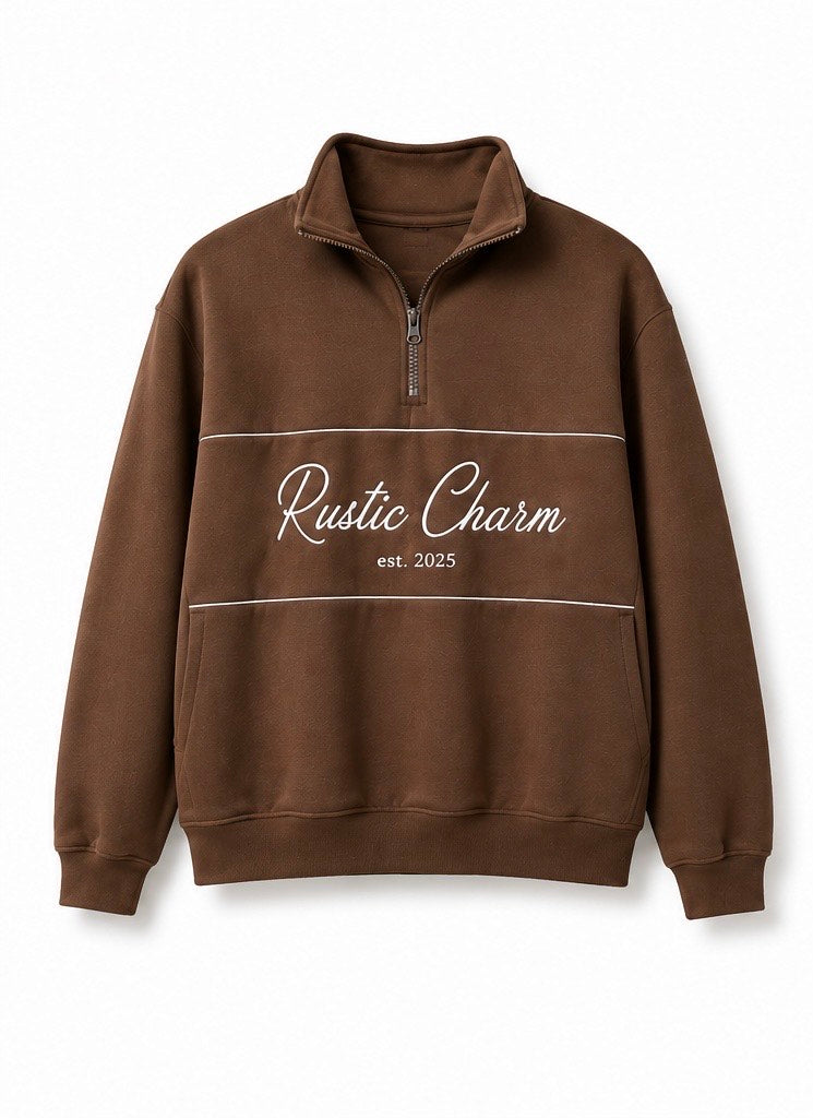 Signature Quarter Zip - Walnut