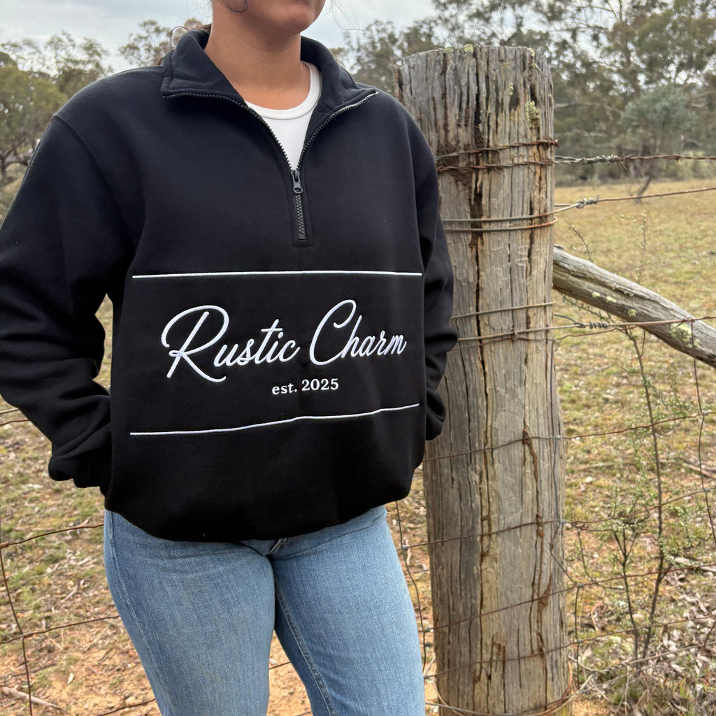 Signature Quarter Zip - Black