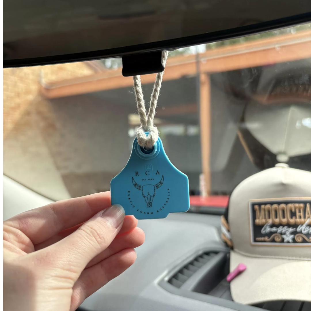 RCA Cow Tag Car Charm - Large